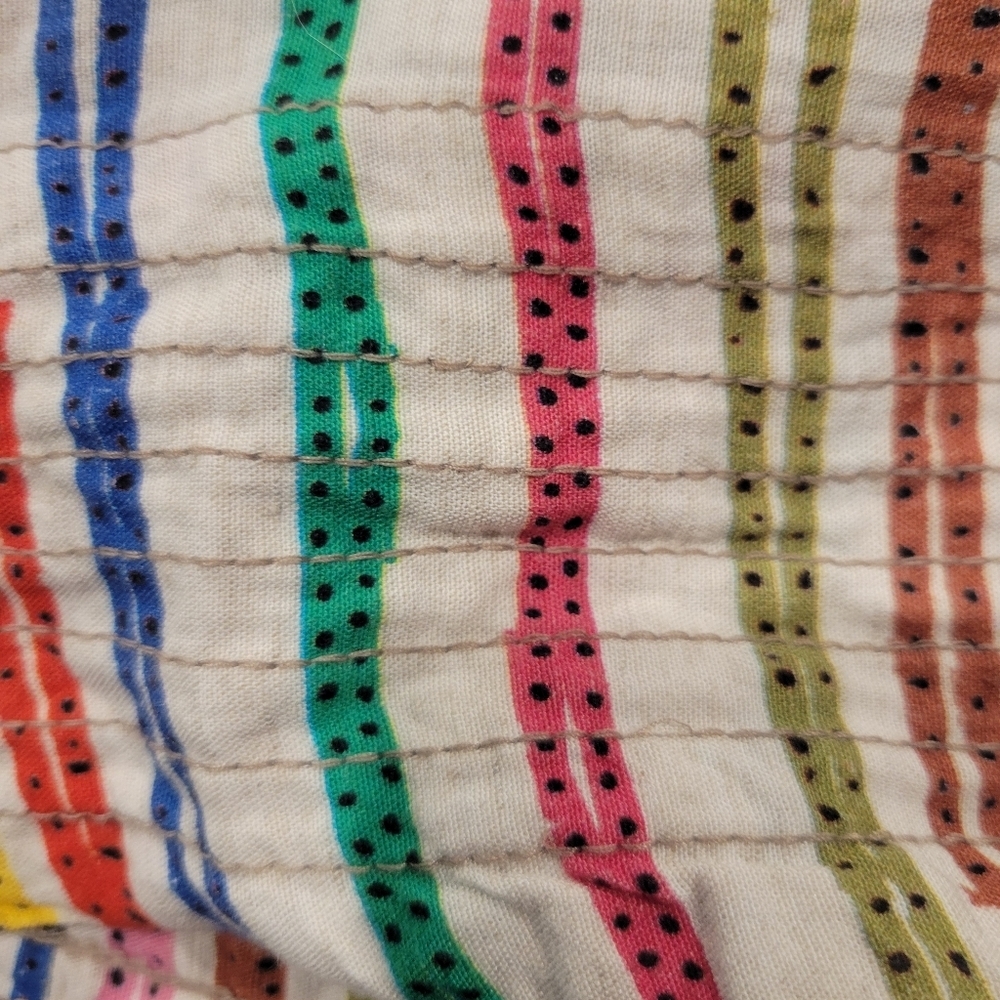 Zara Size Xs Linen Blend Multicolored Boho Maxi Tent Dress pockets - Picture 5 of 7